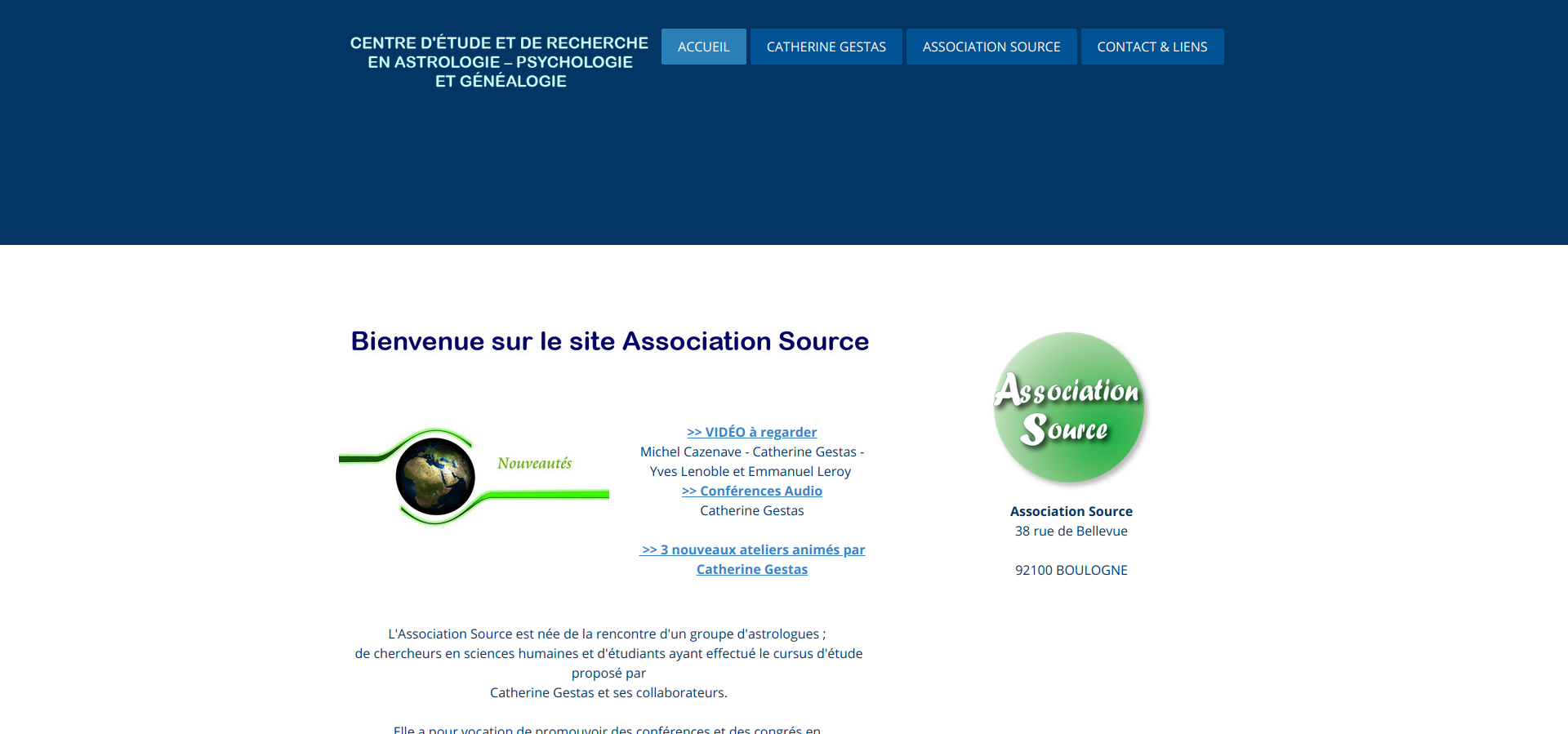 Accès au site de l'association source